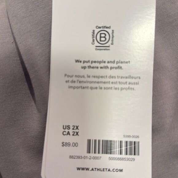 ATHLETA SeaSoft 1/4 Zip Sweatshirt 3X athleisure zip front high neck lavender. - Picture 6 of 9